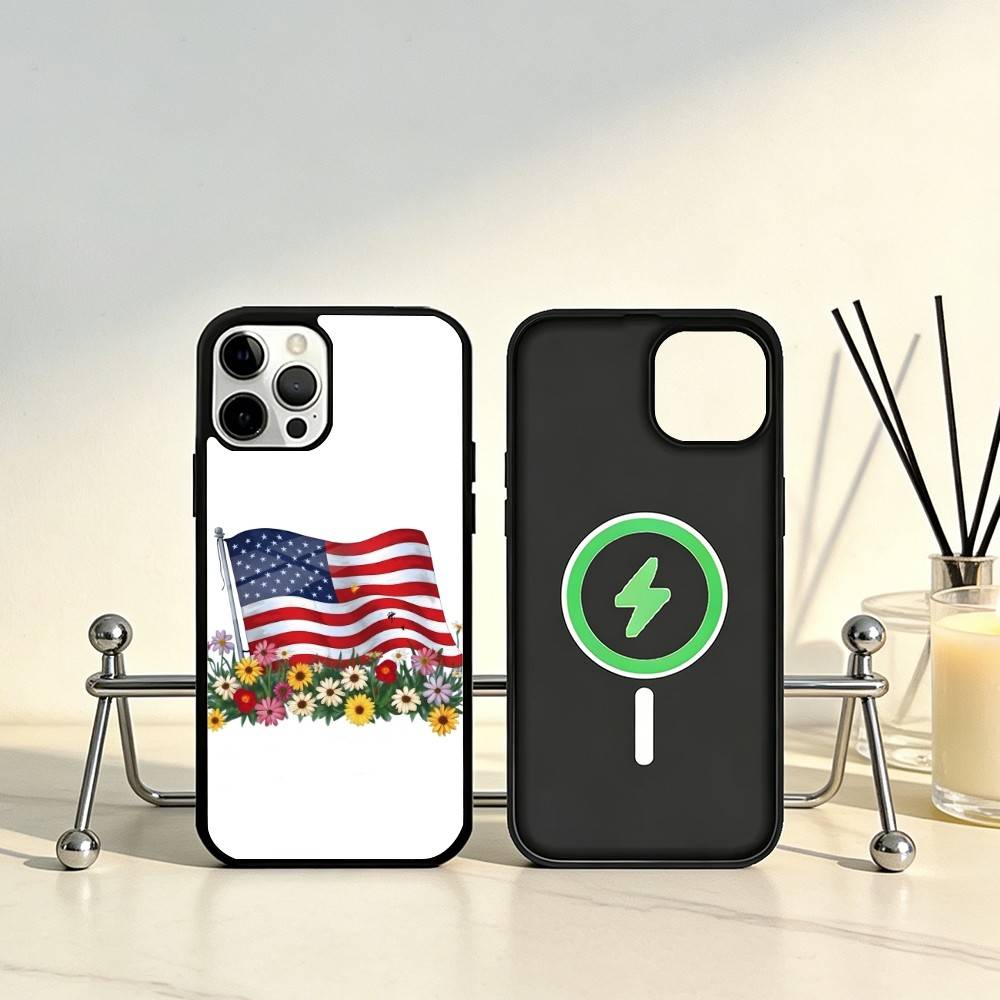 American Flag Phone Case Phone Case For iPhone17,16,15,14,13,12,11 Plus,Pro Max Magnetic For Magsafe Wireless Charging