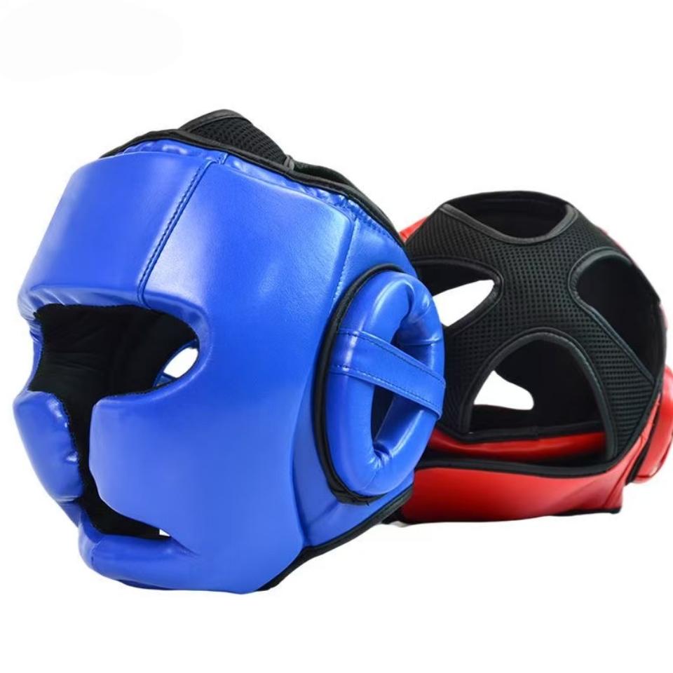 Oem Adult Children Boxing Helmet Protective Gear for Sanda Muay Thai Kickboxing Tyraining With Thickened Head Armor Cover