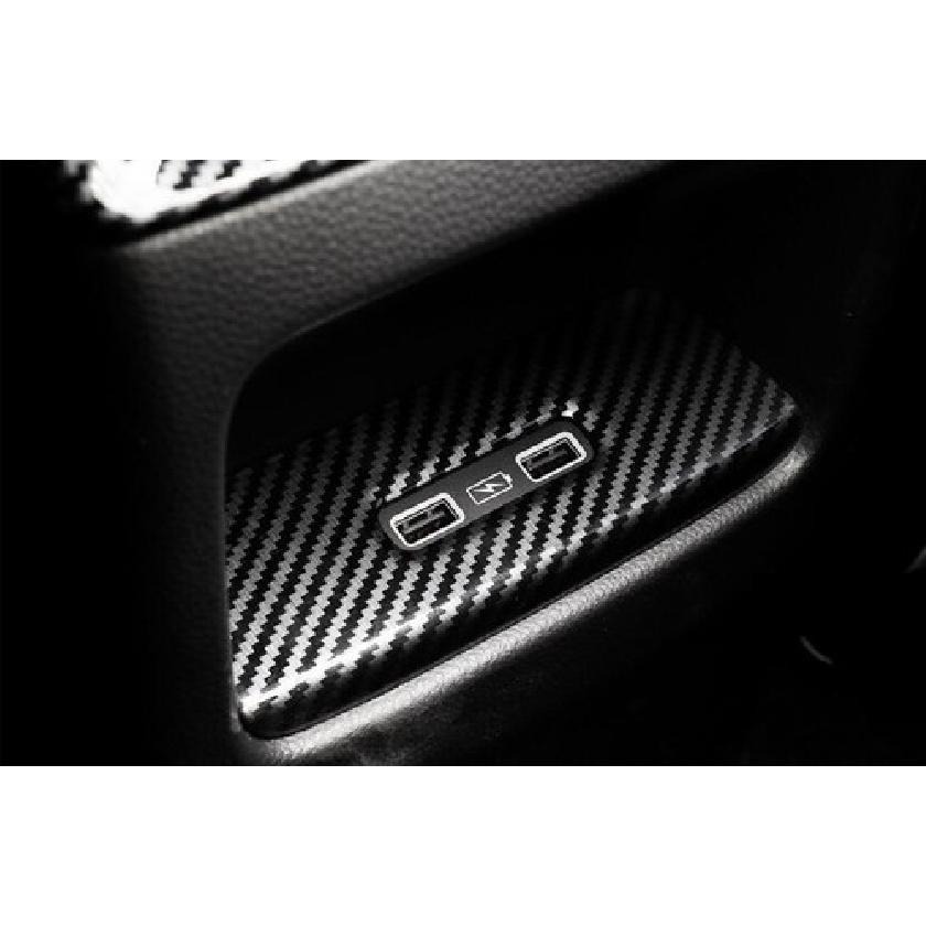 Rear Seat USB Socket Control Panel Trim For Honda CR-V -24 ABS Carbon Fiber