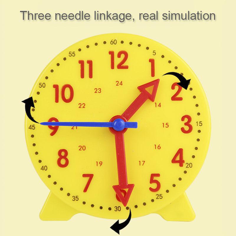 Montessori Wooden Clock Puzzle Toys Hour Minute Second Learning Preschool Cognitive Time Teaching Aid for Kids Early Education