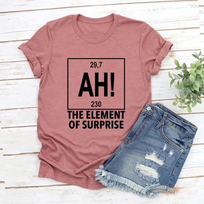 Ah Das Element der Überraschung T-Shirt Project Hail Mary Shirt Unisex Grafik T-Shirts Chemie Witz T-Shirt Kurzarm Freizeit Oberteile