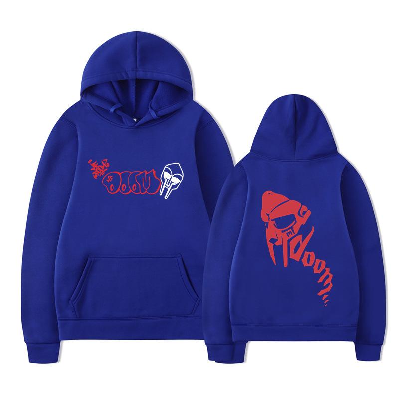 DOOM Rapper Mf Doom Madvillain Metal Face Graphic Print Hoodie