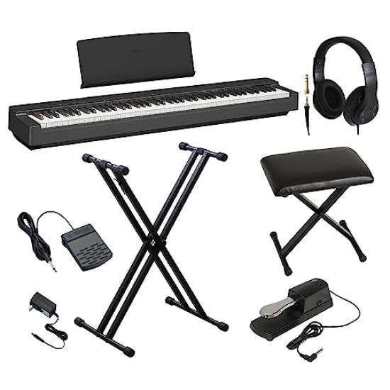 

YAMAHA P-225B Electronic Piano Headphones, X Stand, X Chair, Damper Pedal Set