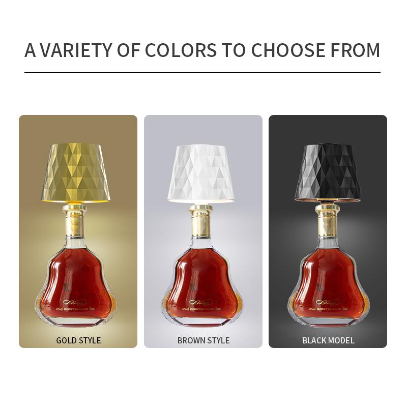 Wireless Bottle Lamp Touch Control 3 Colors Stepless Dimming Creative Ambient Night Lamp for Wine Bottles An Alternative to Wine