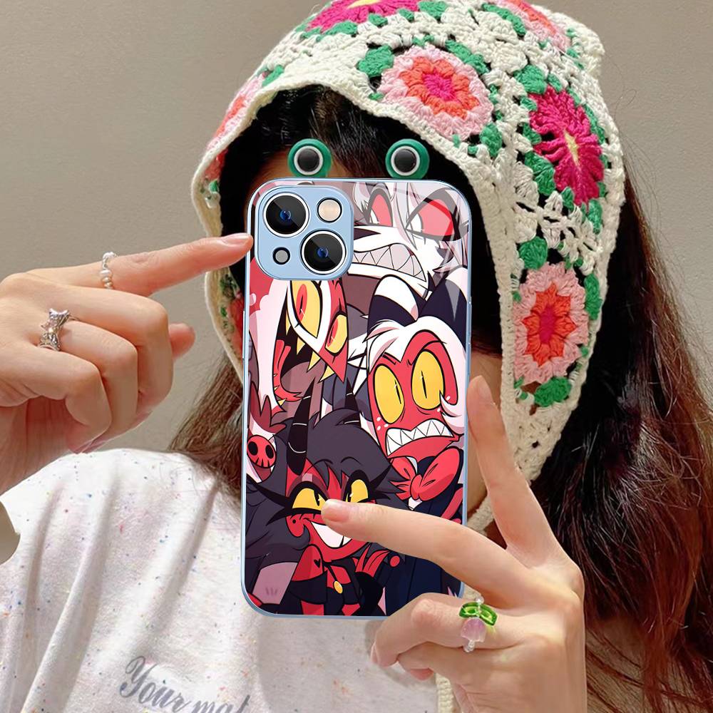 H-Helluva Boss Anime For IPhone 14 13 12 Mini 11 Pro XS Max X XR 14 Plus Tempered Glass Cover