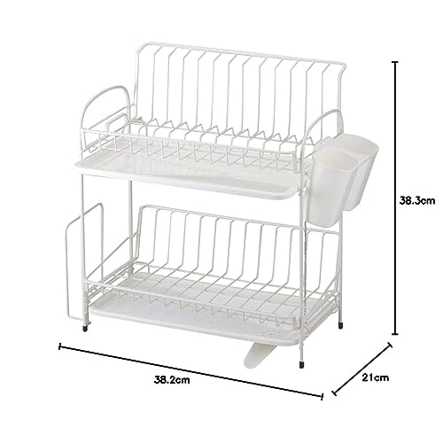 Wahei Freiz Iron Dish Drainer Basket, 2-Tier, Slim, Brand, RG-0237