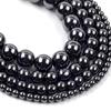 Quality Black Hematite Natural Spacer Loose Bead for Jewelry Making DIY Bracelet Accessories ( Pick Size 4 6 8 10 Mm )