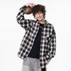 New Japanese Mid-length Shirt for Spring for Men's Fashion Trend Casual Plaid Shirt