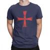 Herren T-Shirt Distressed Kreuzritter Templerorden Kreuz T-Shirts Premium Baumwolle T-Shirt Rundhals T-Shirt Kurzarm Kleidung Übergröße