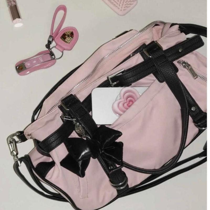 Harajuku Leopard Print Y2k Shoulder Bags Women Girls Nylon Cute Handbag Ladies Vintage Tote Underarm Bag Aesthetic