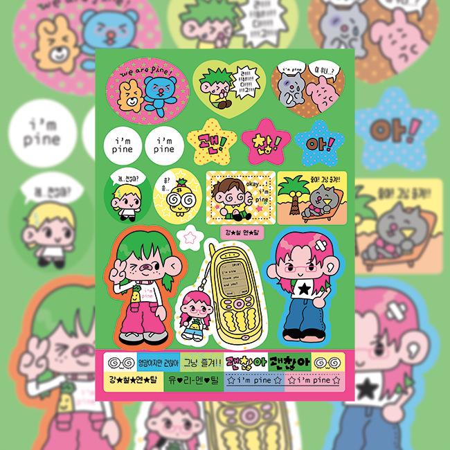 Bad Girl Корейская поп-музыка Ежедневные наклейки с персонажами Ins Goo Ka Hand Account — фото 14