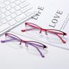 Myopia Glasses Women Blue Light Half Frame Computer Eyeglasses 2 PCS Female Ultralight Metal Square Nearsighted Eyewear 0 ~ -6.0