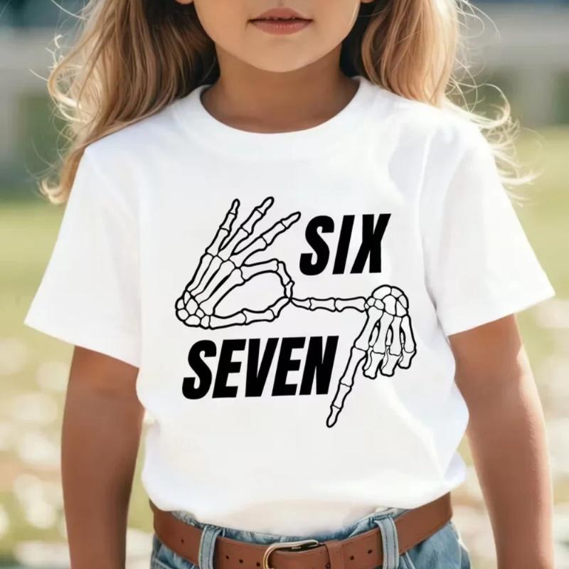 Kids Fun Digital Summer Short Sleeve T-Shirt Cotton Loose Comfortable Top Street Fashion Casual Trendy