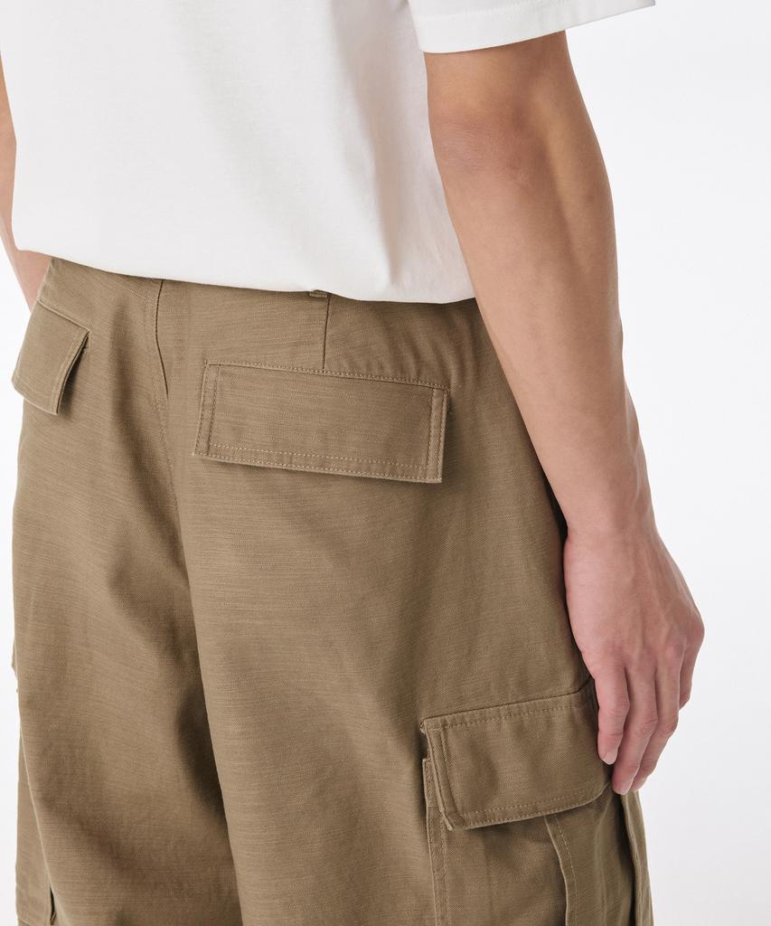 MUSINSA STANDARD Back Satin Parachute Cargo Pants [Sand Beige]