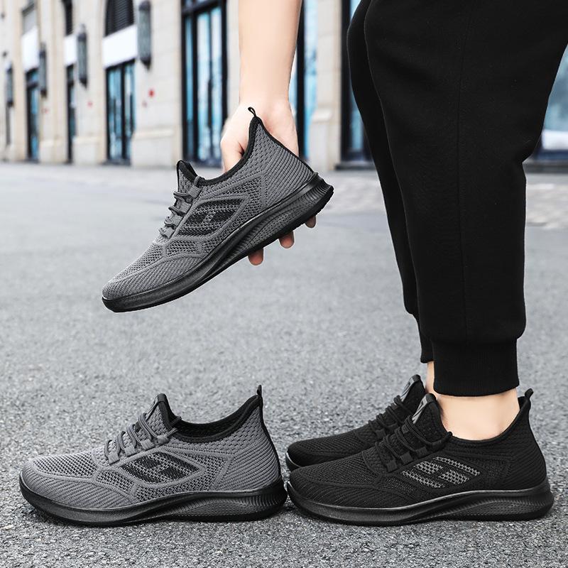 Men's Shoes, Sports Shoes, Summer Breathable Mesh Shoes, Non-smelly Feet, Fly-woven Shoes, Soft-soled Casual Shoes, Fashion Trend Running Shoes