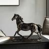 Resin Horse Statue Sculptures Decorative Animal Figurines Tabletop Ornament Symbols Wealth Career Home Decorations