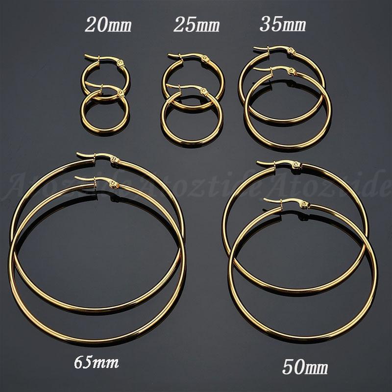 Atoztide 30-100mm Exaggerated Geometric Smooth Big Circle Hoop Earrings Women Basketball Wives Earrings Heart Ear Loop Party