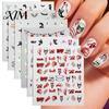 Halloween Nail Stickers 6 Sheets Glow-in-the-dark Sticker, Spooky Ghost Pumpkin Skull Manicure Decal Decal, DIY Decoration Party Favors for Women Kids