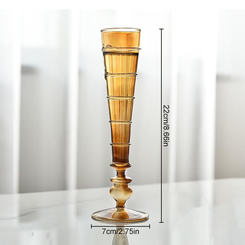 Glass Flower Arrangement Brown Multiple Styles Desktop Ornaments DIY Home Art Decorations