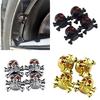 4Pcs Dustproof Caps Tire Accessory Skull Style Seal Stem Cover Car Wheel Tire Valves Stem Caps Tyre Air Pressure Caps