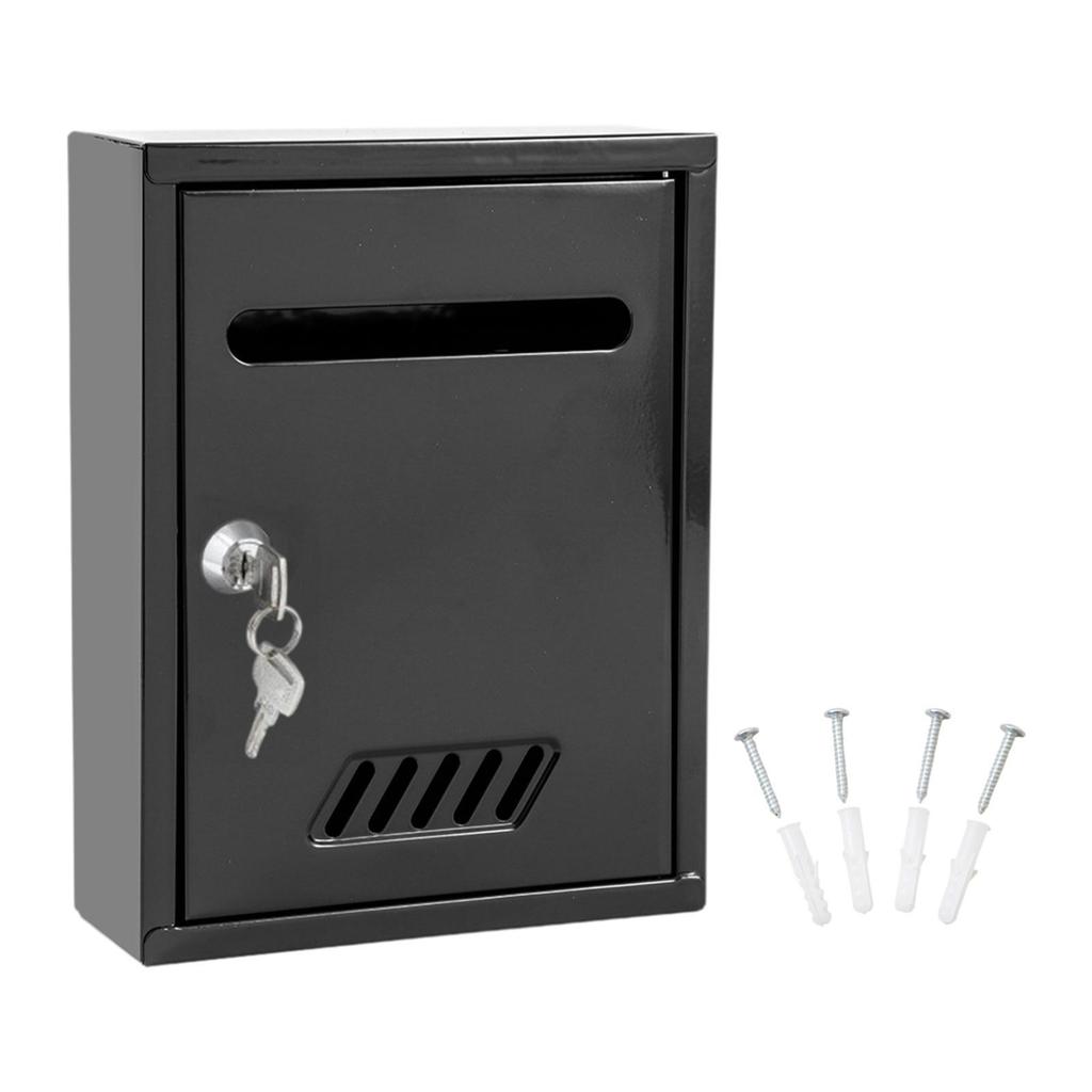 Wall Mounted Mailbox Letter Box Mail Insertion Locking Mail Box for Outdoor Office Front Door House External Home Decoration