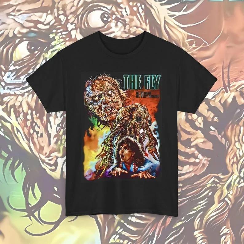 The Fly Tshirt Creepy Insect Tee Scary Film Shirt Halloween Costume Top Unisex Graphic Tee