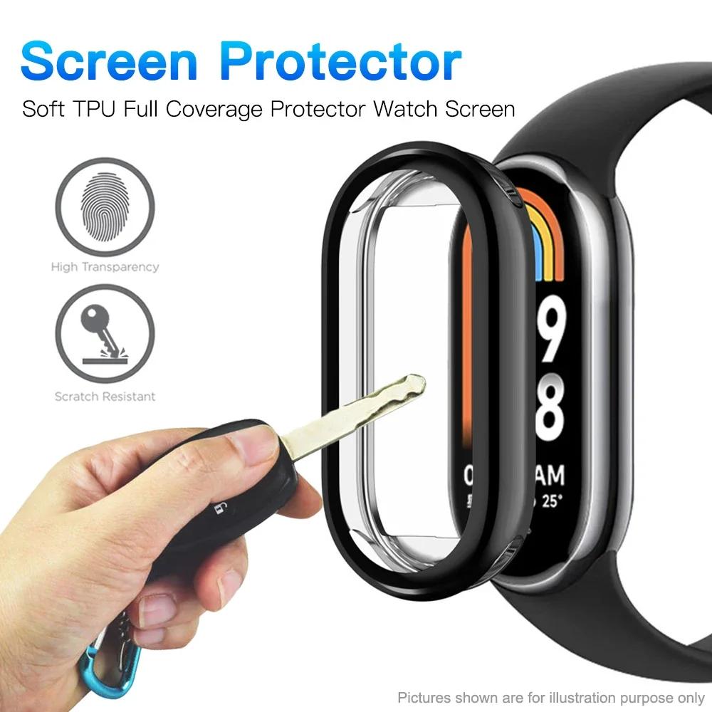 TPU Hülle für Xiaomi Smart Band 10 9 8 NFC Weicher Bildschirmschutz Rahmen Bumper für Xiaomi Mi Band 10 Keramik Mi Band 9 8 Abdeckung Schale