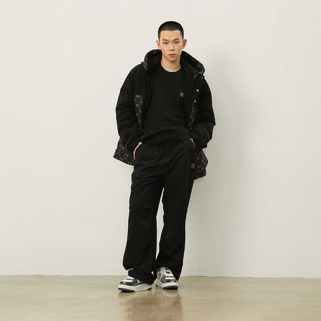 New MLB New York Yankees Basic Collection FW24 Casual Pants Unisex Black 3AWPB0346-50BKS