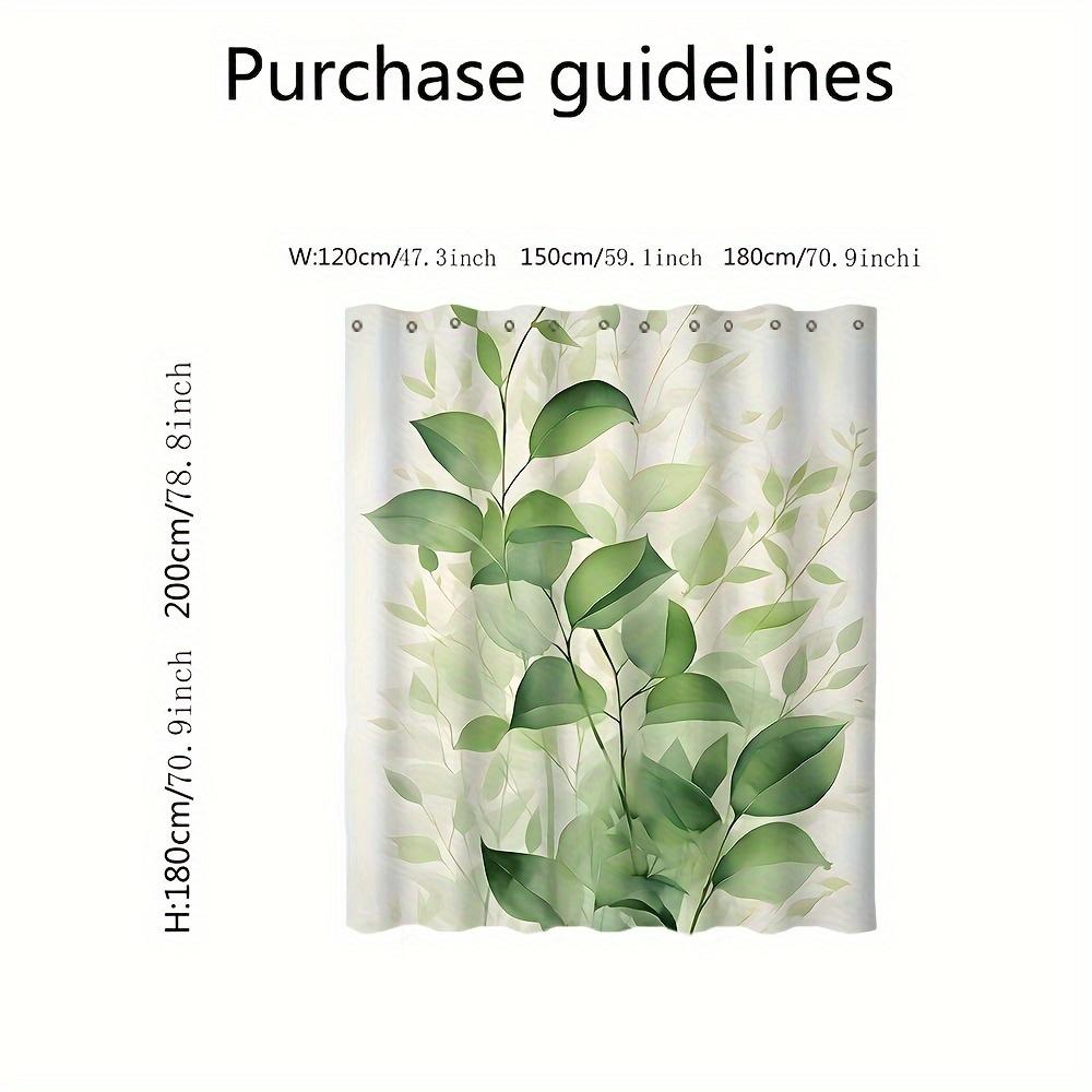 Fresh Green Leaf Shower Curtain - Various Styles Of Bathroom Decoration, Passionate About Nature, Inspiration, And Softness