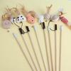 New Mouse Wooden Teasing Cat Rod Cat Toy Pet Supplies Feather Bell Wooden Rod Teasing Cat Stick