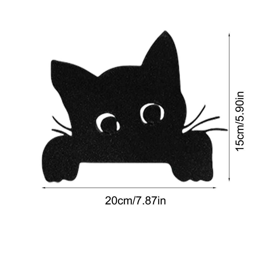 Metal Halloween Door Topper Black Cat Indoor Halloween Decorations Halloween Door Corner Sign Cat Silhouette Decorative Signs