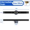 Black Floor Drain 30 40 50cm Kitchen WC Bathroom Shower Large displacement Linear Drainage Side Floor Drains 304 Stainless Steel