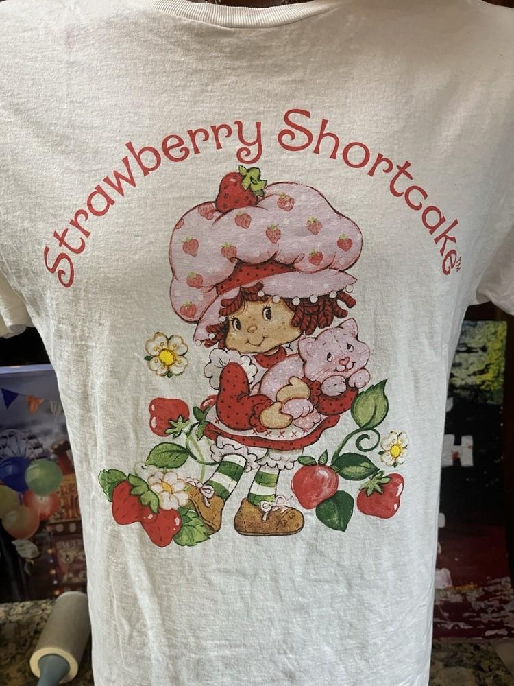 Футболка с клубничным тортом и котенком, размер L, белая, унисекс, Wildbrain XXXXL