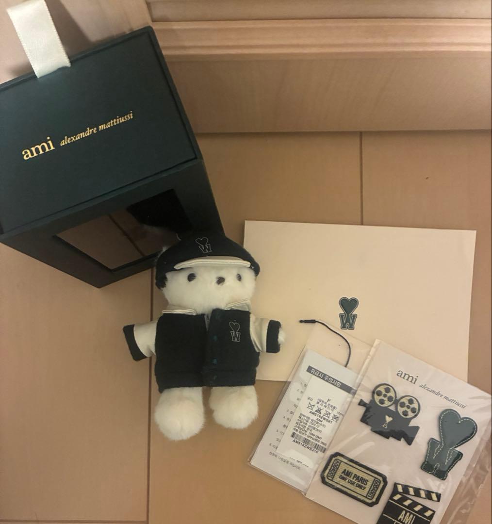 

[USED] Ami Paris Choi Woo-sik Collaboration Custom Teddy Bear Keyring, Korea