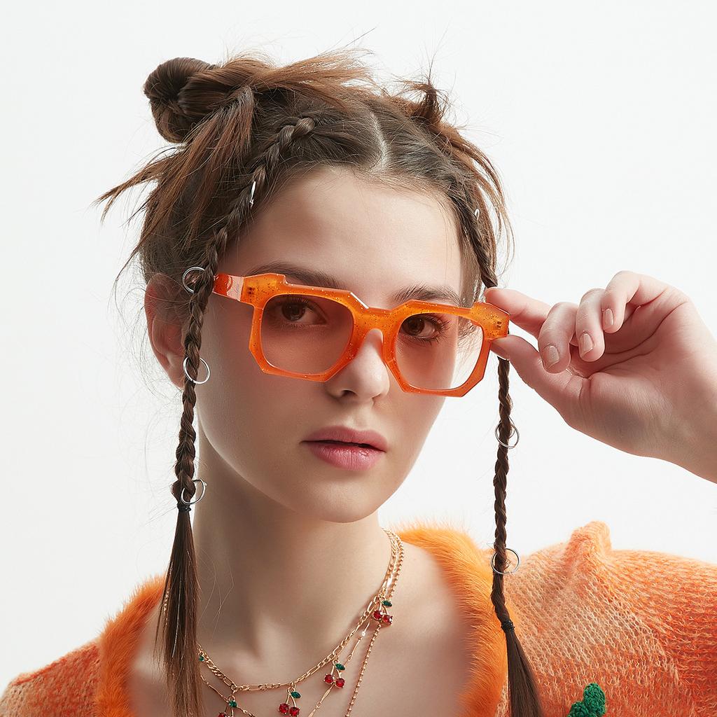 Small Frame Square Glasses Hip Hop Avant-Garde Color Personalized Sunglasses Women Niche Sunglasses Men