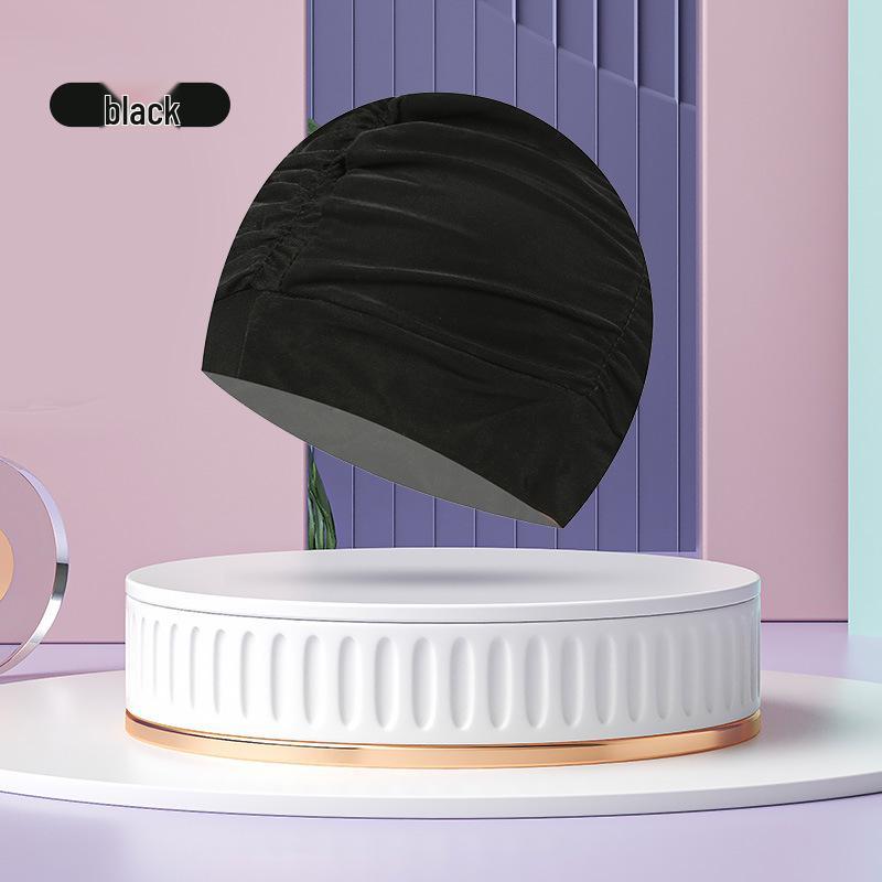 Unisex Adult Pleated Swim Cap – Fashionable, Non-Tightening with Hair and Ear Protection