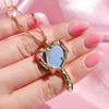 In Spired Heart Shaped Necklace With Copper Material And Rhinestone Accents For Daily Wear
