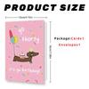 Funny Sausage Dog Birthday Card with Envelope, Dachshund Happy Birthday Card, Humorous Greeting Card, Go Shorty It's Ya Birthday