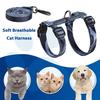 Ensemble harnais et laisse pour chat, harnais souple et réglable, anti-fuite, pour chaton, marche, voyage, corde de traction pour chats de petite, moyenne et grande taille