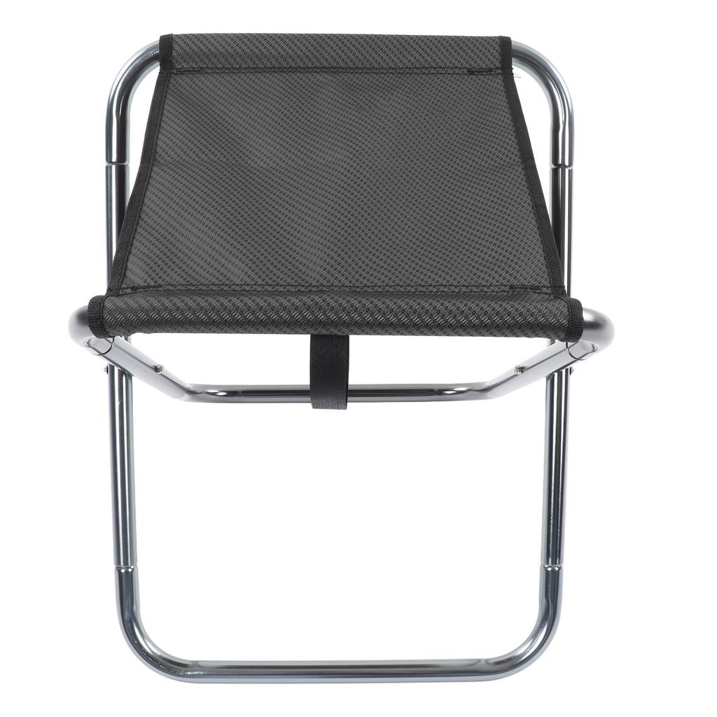 Outdoor Portable Folding Stool Aluminium Alloy Train Painting Camping Folding Stool Plus Size Silver Grey