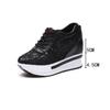 Dames Zomer Mesh Kant Schoenen Dikke Zolen Wedge Instappers Sneakers Vrouwelijk Grote Maat Hol Uit Casual Ademende Schoenen