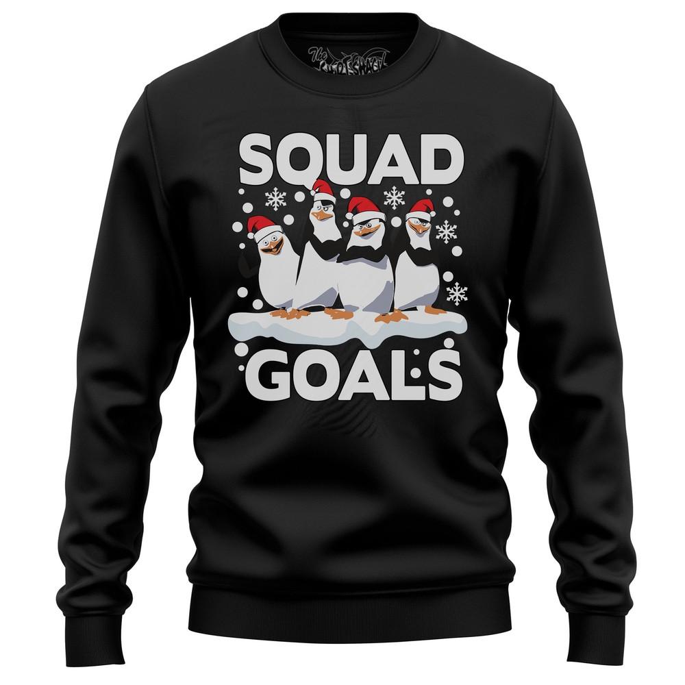 

Penguin Squad Goals Sweatshirt - Funny Winter Penguins! Unisex Design, Perfect G XL