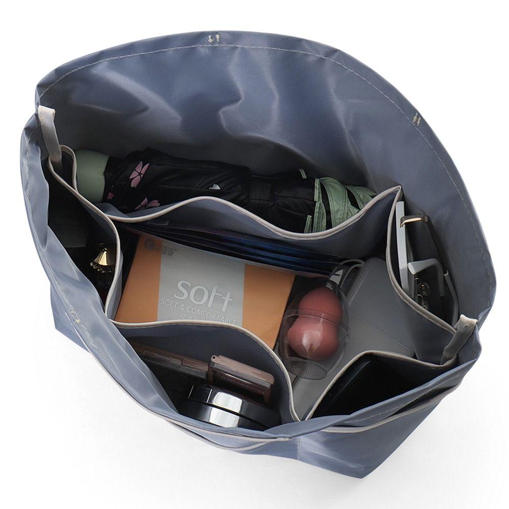 Nueva Bolsa Interior de Malla de Nylon Multibolsillo Gran Capacidad Bolsa de Revestimiento para Bolso Anticolapso Amplía Espacio Bolsa Organizadora de Inserción para Viaje