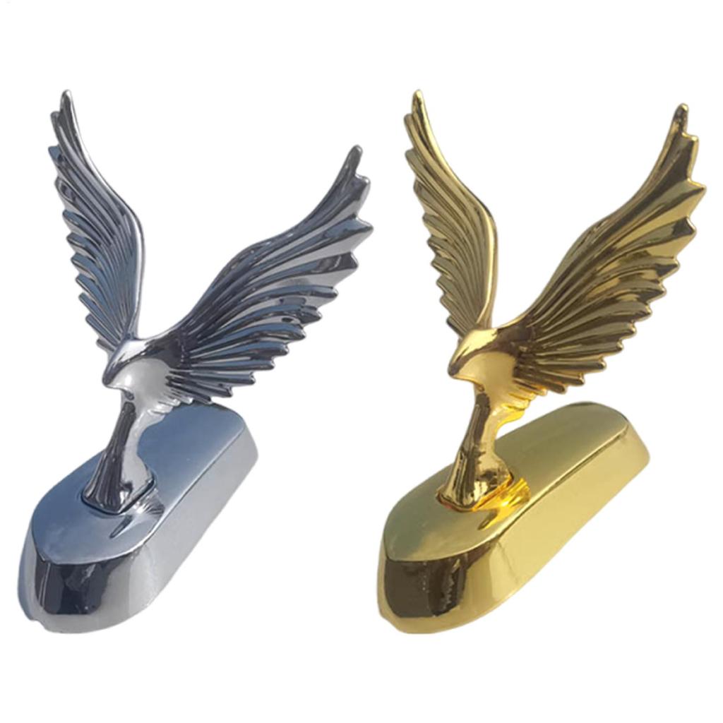 3D Eagle Wing Emblem Decorative Sticker Car Hood Metal Sticker Car Front Bonnet Eagle Ornament Decoration Sun Protection