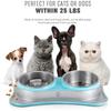 Slow Feeder Dog Bowls Homeuse Anti-Slip Stainless Steel Raised Dog Feeder for Small Sized Dogs Puppy