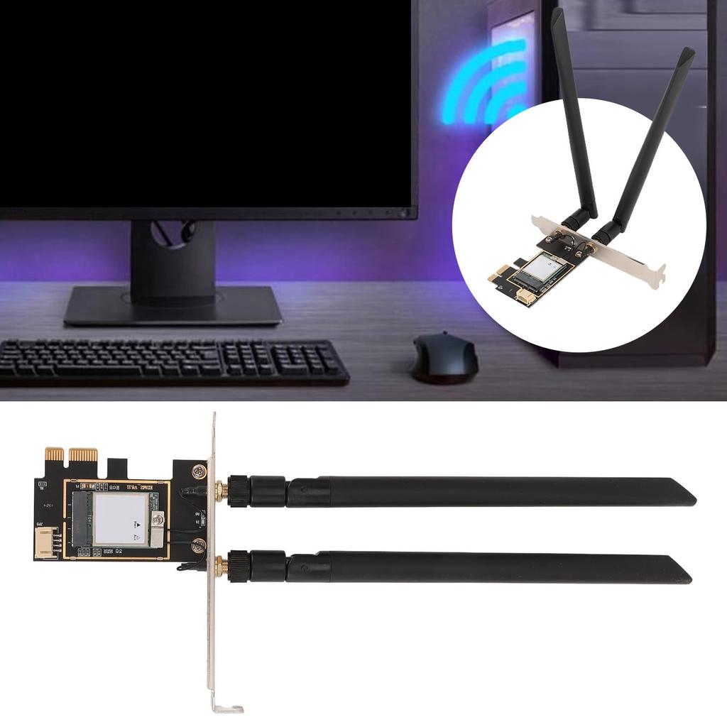 MT7925 Network Card, 5400Mbps 5G 6G Tri-Band 5.3 Supports MU MIMO PCIEx1 Network Card Adapter, 10 11, for Linux