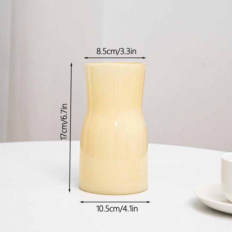 Ins Modern Glass Flower Vases for Centerpiece Table Home Indoor Desk Decor Boho Style Flower Vase for Wedding Housewarming Gift