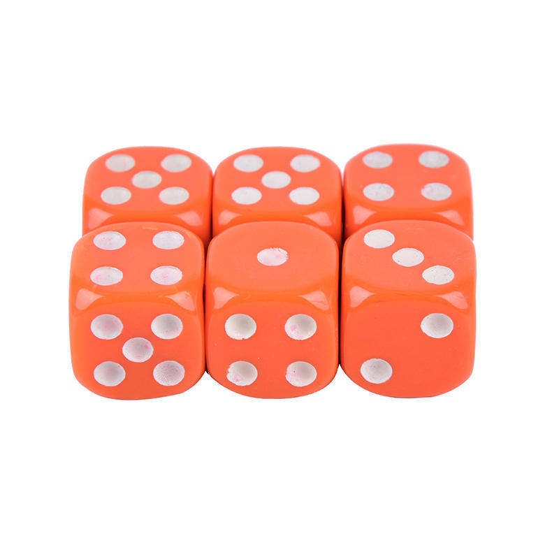 6Pcs Standard Six Sided Acrylic Round Corner Dices 16Mm For Craps Party 4 Colors