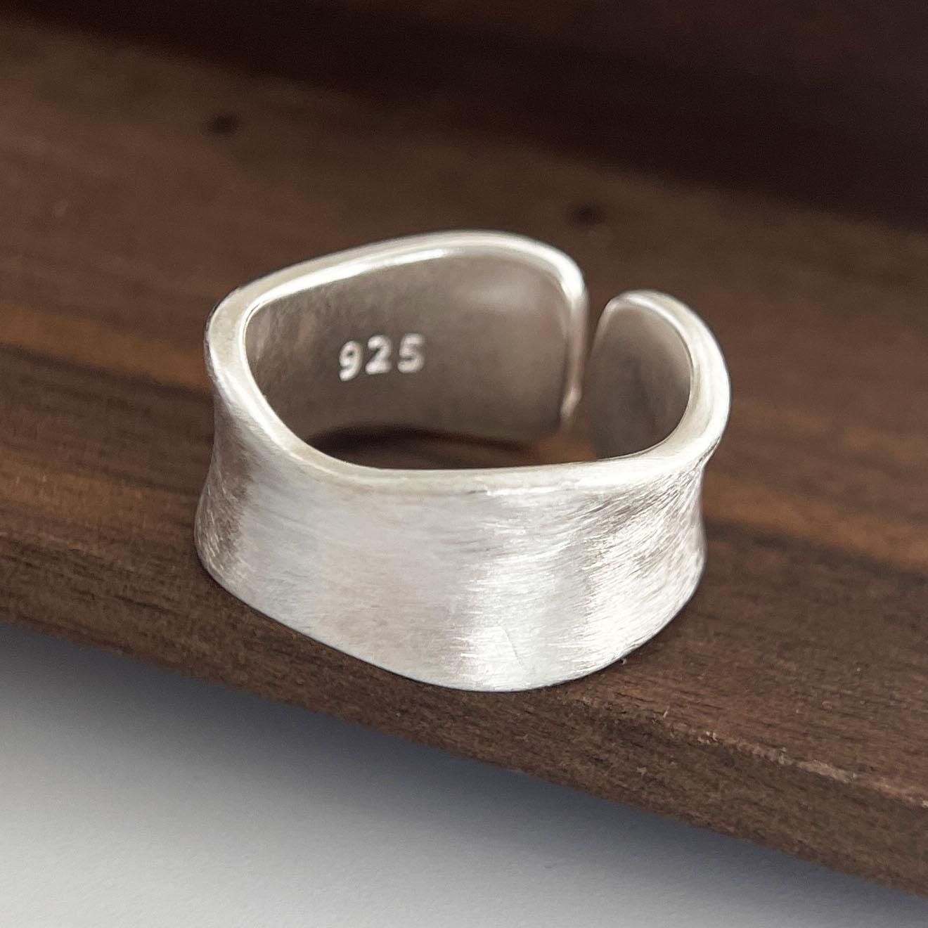 

925 Sterling Silver Rings for Women Couple Minimalist Handmade Simple Ring Fine Jewelry Gift Prevent Allergy resizable