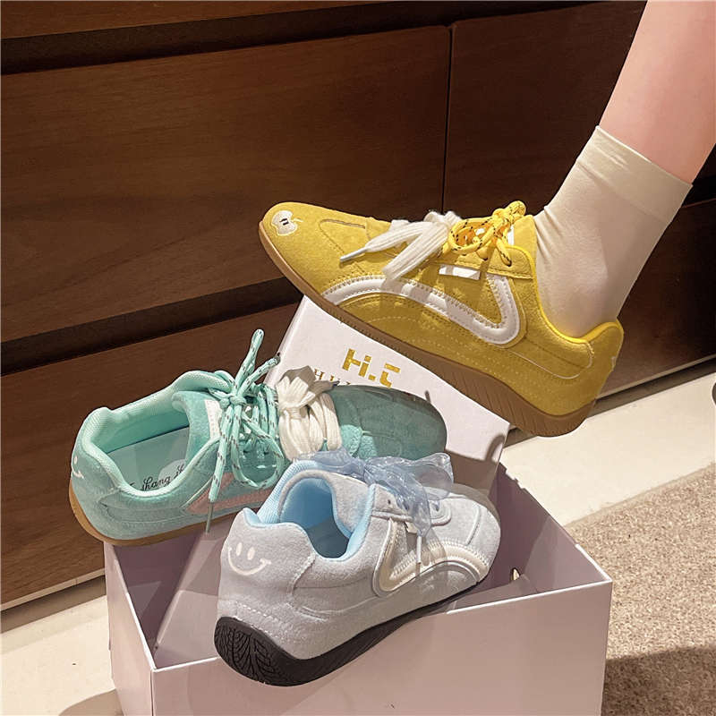 Casual moral training shoes women's ins new autumn ugly cute big head shoes bread shoes versatile board shoes women